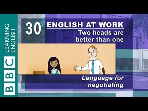 Negotiating - 30 - English at Work negotiates the best deal