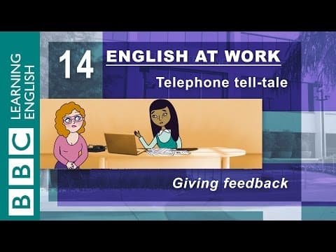Giving feedback – 14 – English at Work shows you how