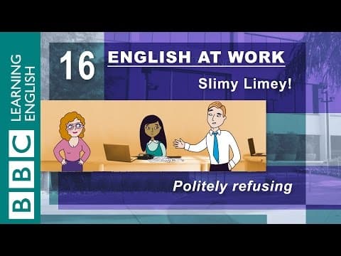 Politely refusing something – 16 – English at Work helps you make polite refusals